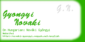 gyongyi novaki business card